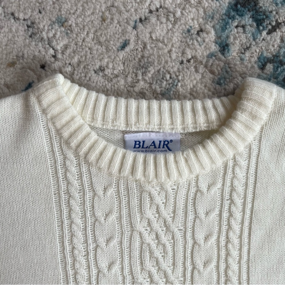 Beautiful vintage Blair off-white knitted sweater - Picture 7 of 12
